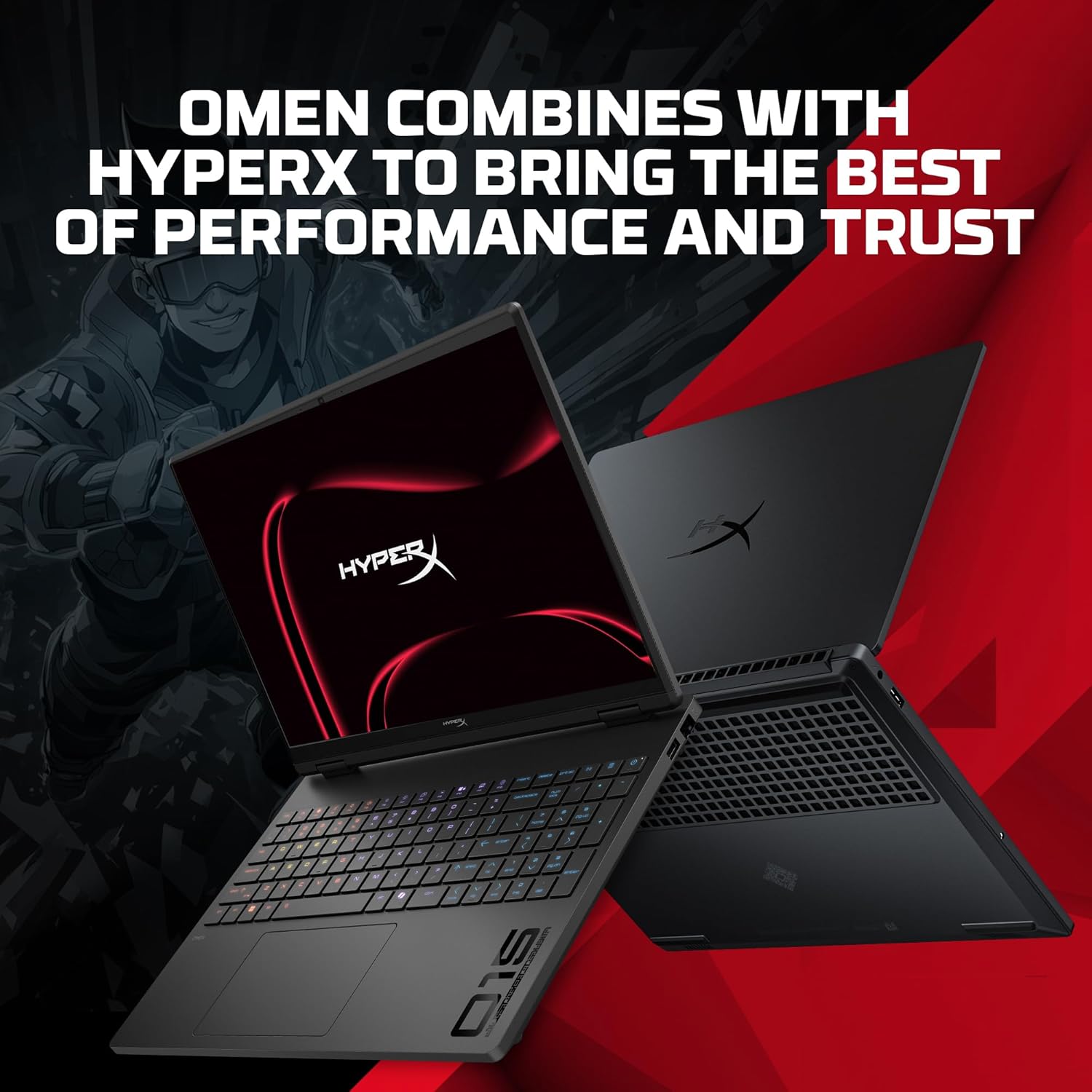 HP Smartchoice HyperX OMEN 15, AMD Ryzen 7 260, 8GB-RTX 5050, 24GB DDR5 (Upgradeable), 1TB SSD, 180Hz, 2.5K, 500 nits, 3ms RT, 15.3''/38.9cm, Win11, Office24, Black, 2.42kg, gb0038AX, AI Gaming Laptop - Image 3