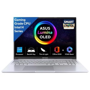 ASUS Vivobook 16,Smartchoice, 13th Gen, Intel Core i5-13420H,16GB RAM,512GB SSD,FHD, OLED,Win 11,M365 Basic (1Y),Backlit Keyboard,Office 2024,Silver,1.88 kg,X1605VA-SH1952WS,
