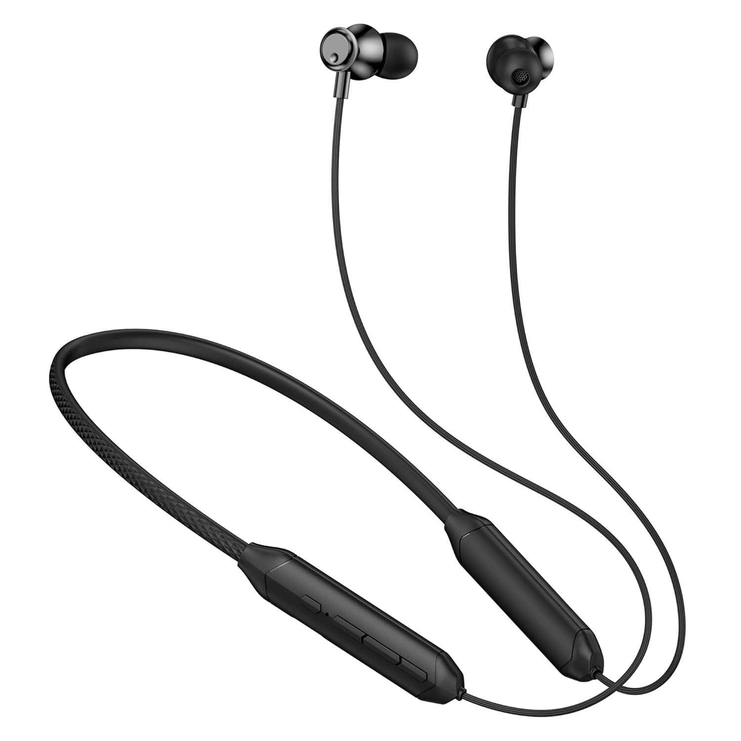 Kratos Black Bluetooth Neckband with 55 Hrs Playtime,